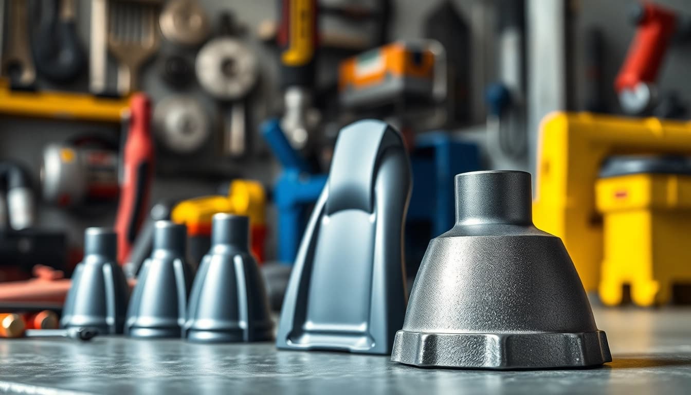 Ein Set von Auto Kufen wird in einer Werkstatt präsentiert, perfekt für Fahrzeuganpassung.