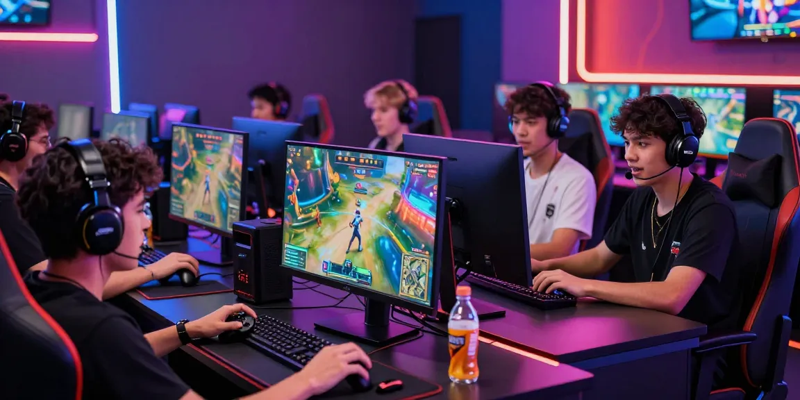 Engaging scene at https://gemwin.pics/ showcasing diverse players enjoying online gaming with colorful visuals and gaming setup.