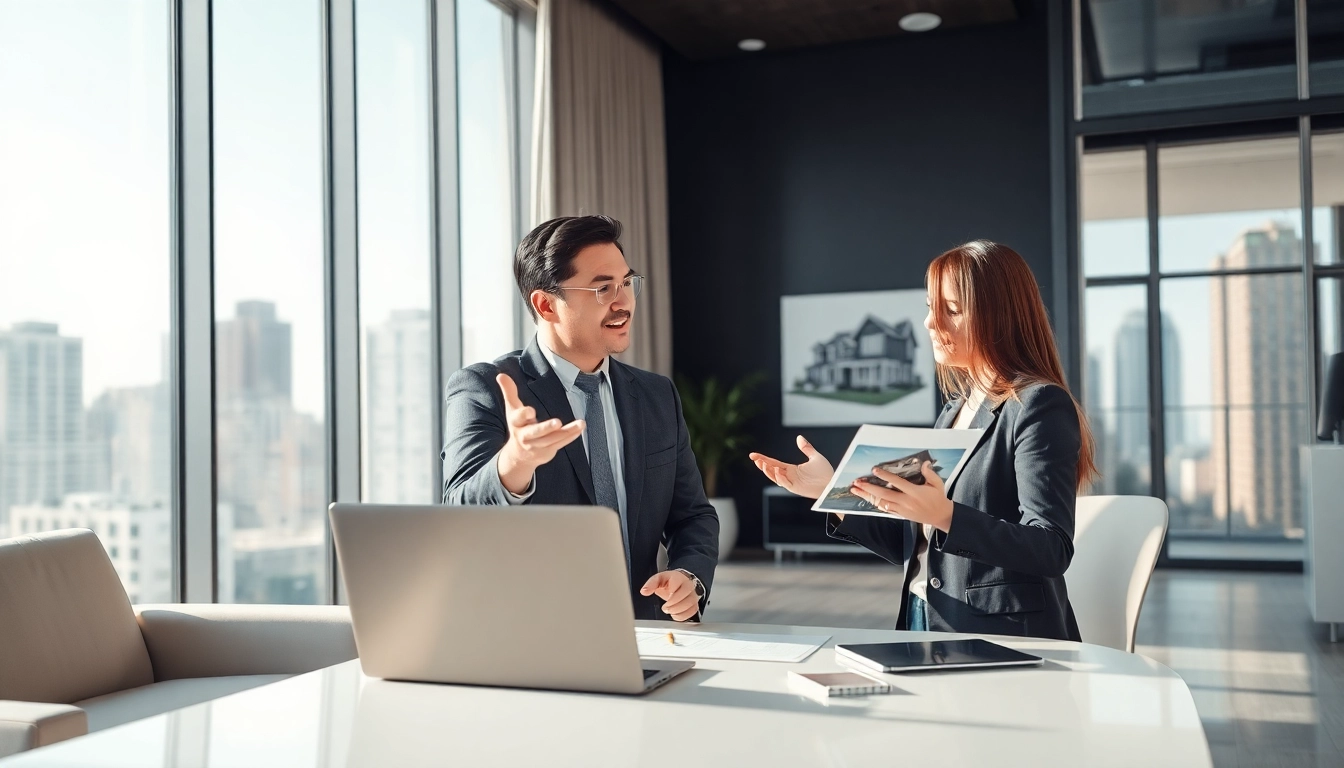 Immobilienmakler Frankfurt Dornbusch berät Kunden in modernem Büro, professionell und vertrauenswürdig.