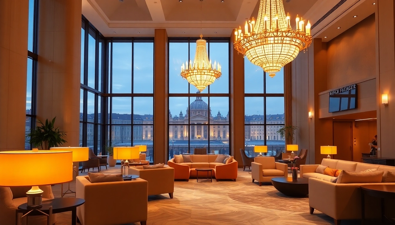 Luxuriöse Hotels Krakau Lobby mit exquisitem Design und einladendem Ambiente.