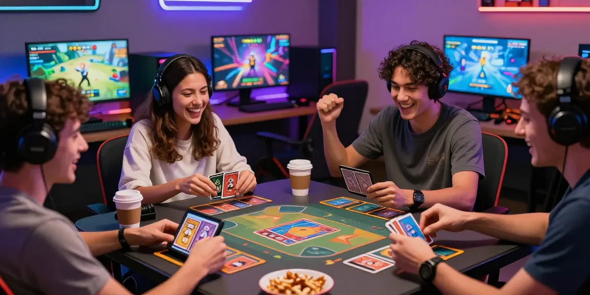 Online gaming enthusiasts enjoying diverse games at https://b52club.radio.fm/ in a vibrant, lively setting.