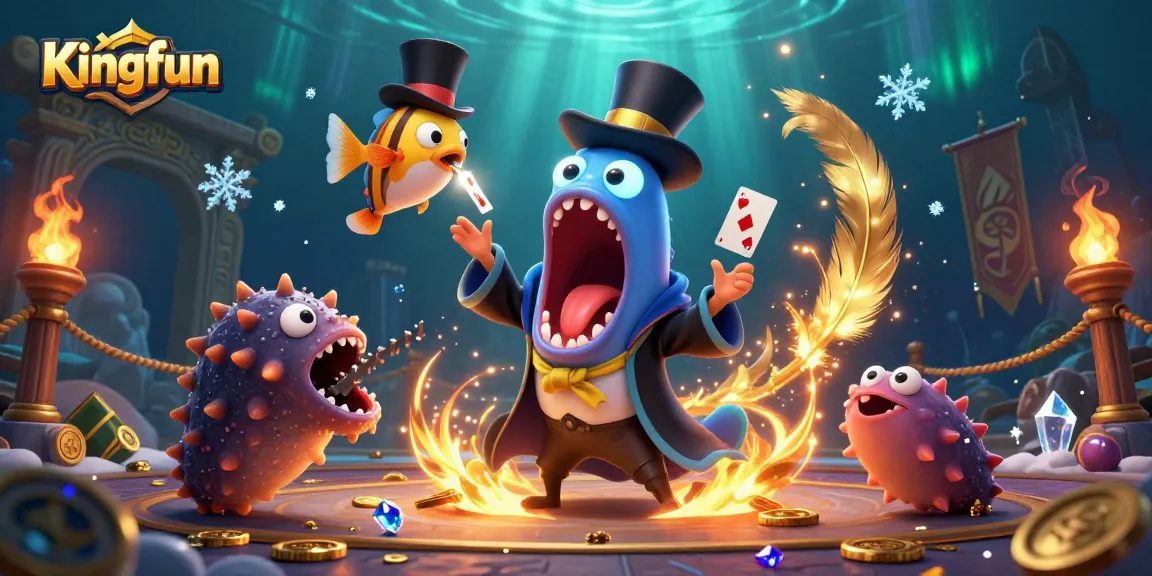 Kingfun captivates players in a vibrant underwater scene filled with magic and dynamic gambling elements.