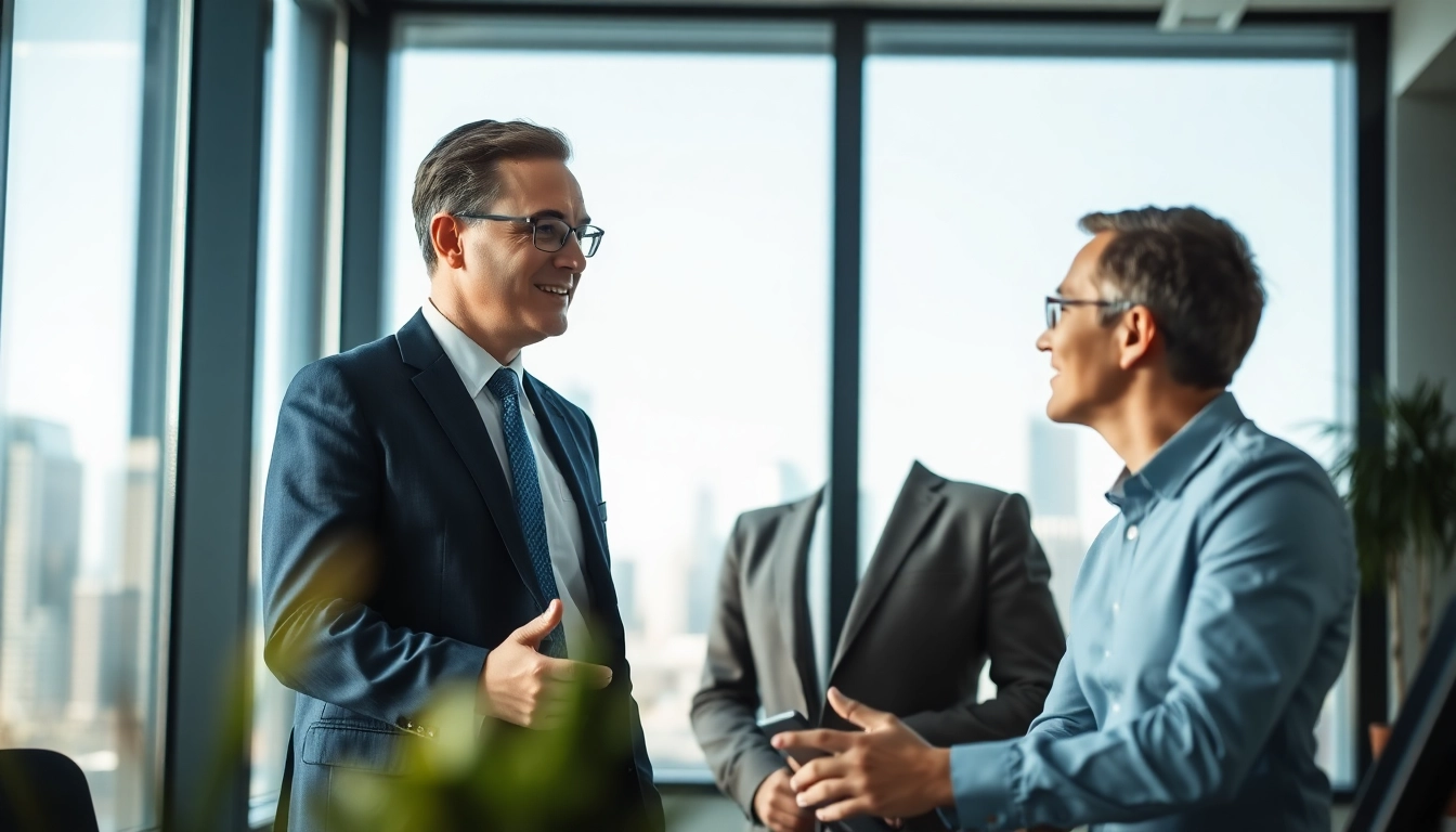 Headhunter Schweiz führt professionelles Beratungsgespräch mit einem Klienten.